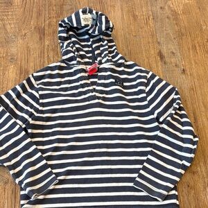 The Black Dog Navy and White Striped Hoodie